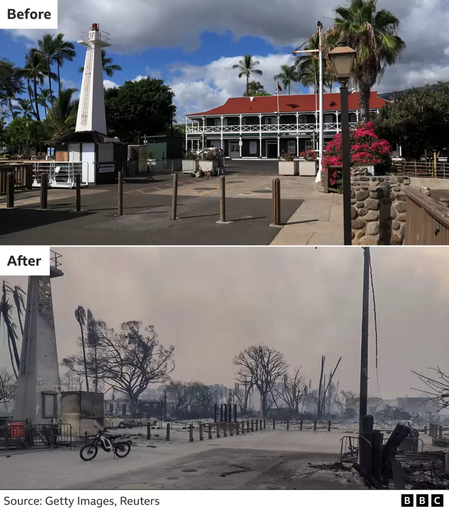 incêndios em Maui; incêndio no Hawaí; agosto 2023; clima extremo; mudanças climáticas