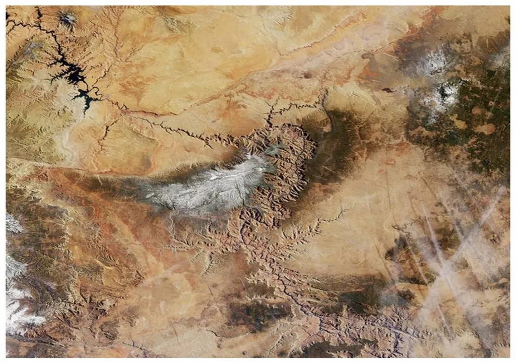 grand canyon visto do espaço