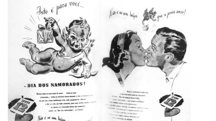 Slogan de propaganda do Dia dos Namorados criada por João Doria; Texto de João Doria, arte de Fritz Lessin via BBC